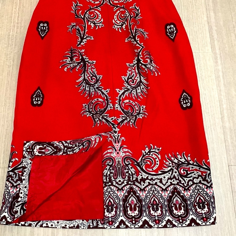 TALBOTS Red paisley dress - Picture 11 of 13